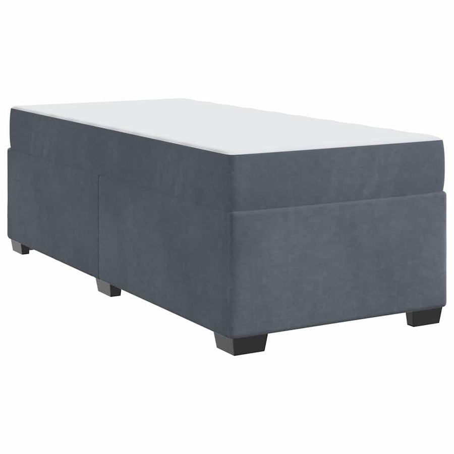 Bedframe met matras Anders Donkergrijs 90 x 190 cm Fluweel