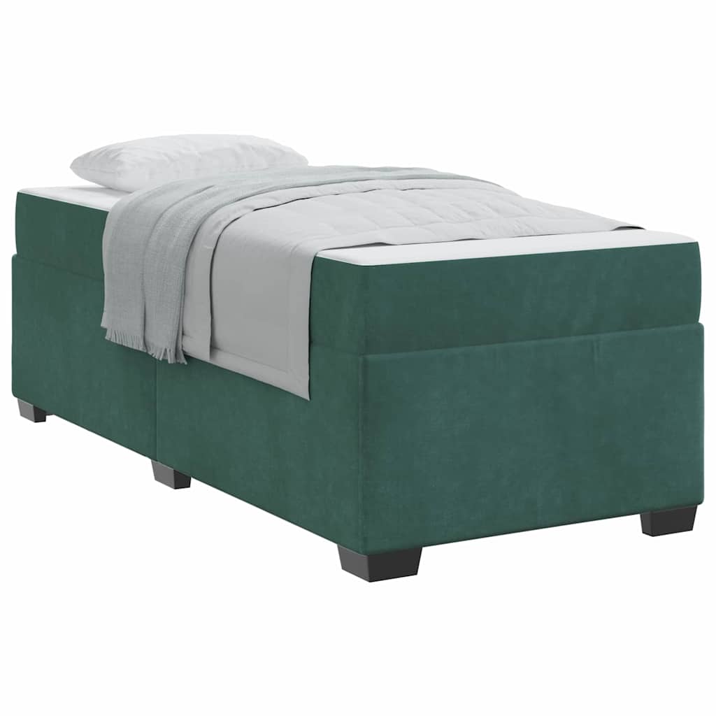 Bedframe met matras Anders Donkergroen 90 x 200 cm Fluweel
