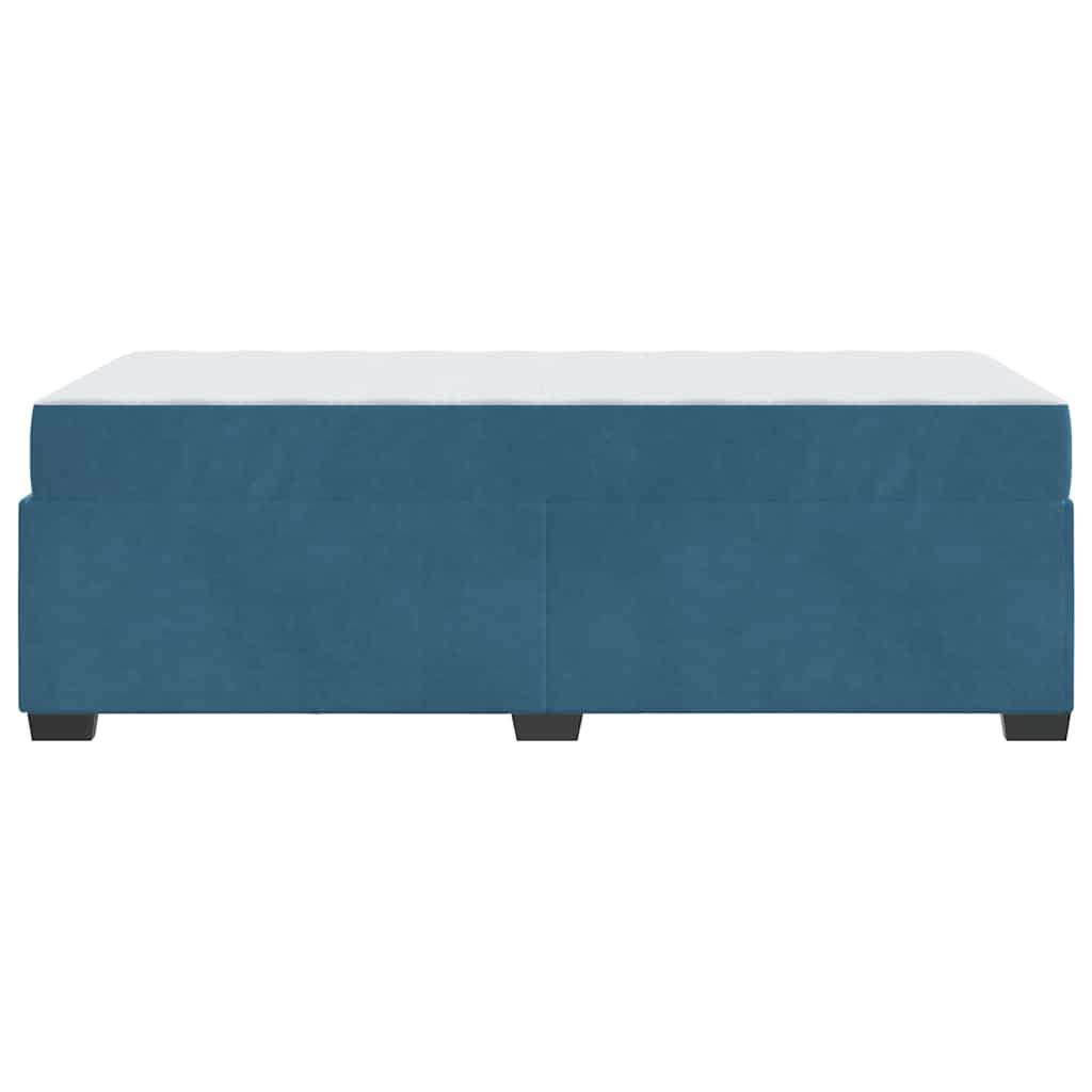 Bedframe met matras Anders Donkerblauw 90 x 200 cm Fluweel