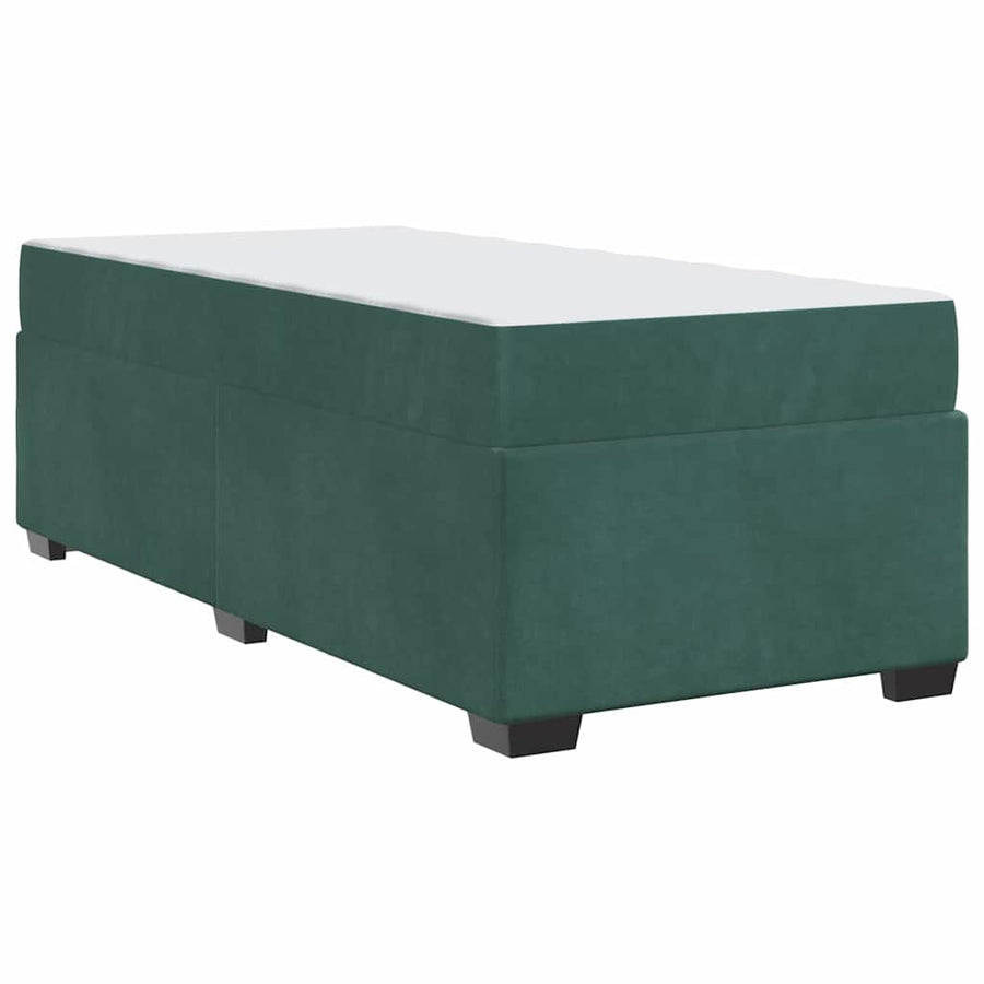 Bedframe met matras Anders Donkergroen 100 x 200 cm Fluweel