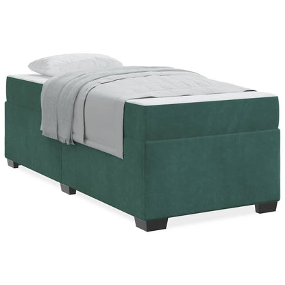 Bedframe met matras Anders Donkergroen 100 x 200 cm Fluweel
