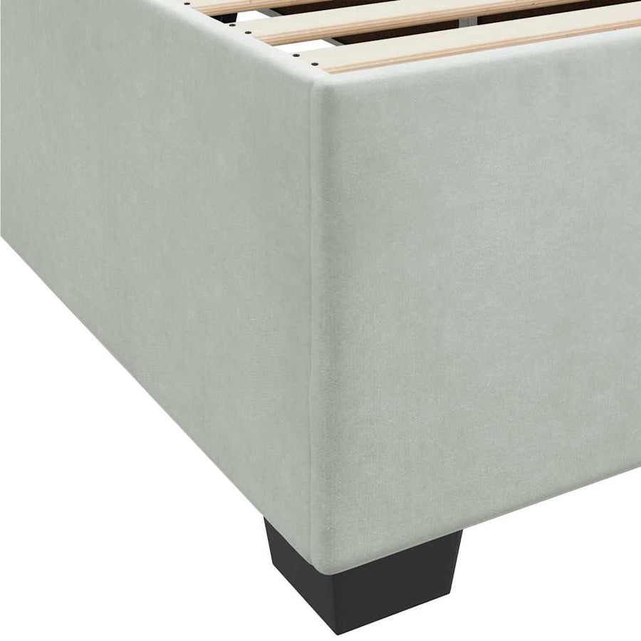 Bedframe met matras Anders Lichtgrijs 120 x 190 cm Fluweel