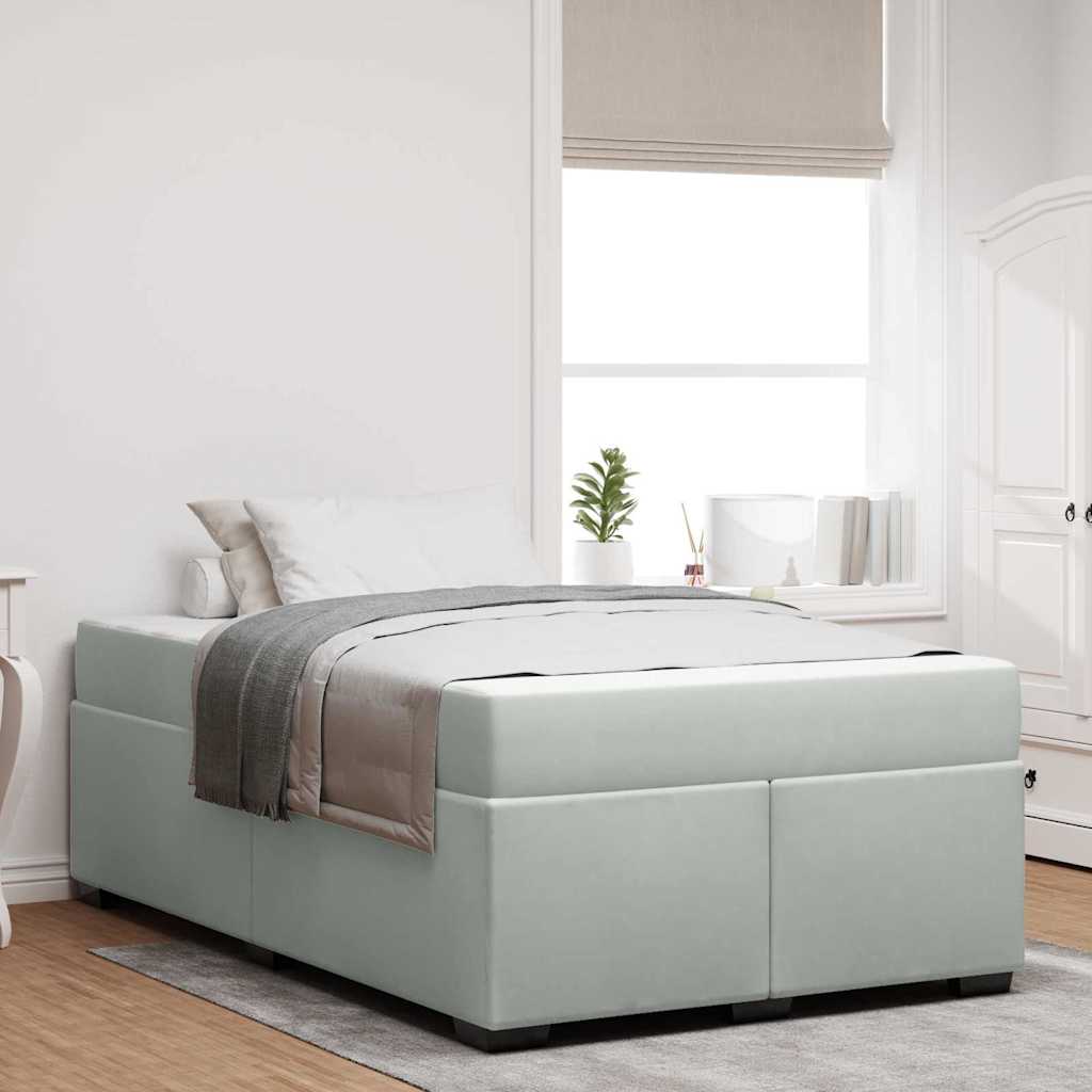 Bedframe met matras Anders Lichtgrijs 120 x 190 cm Fluweel