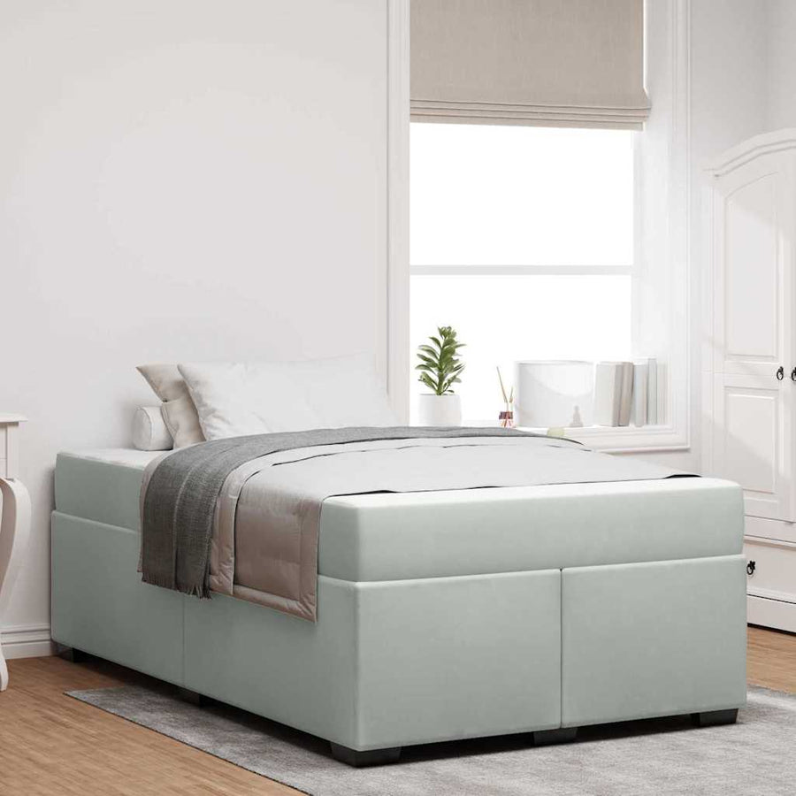 Bedframe met matras Anders Lichtgrijs 120 x 190 cm Fluweel