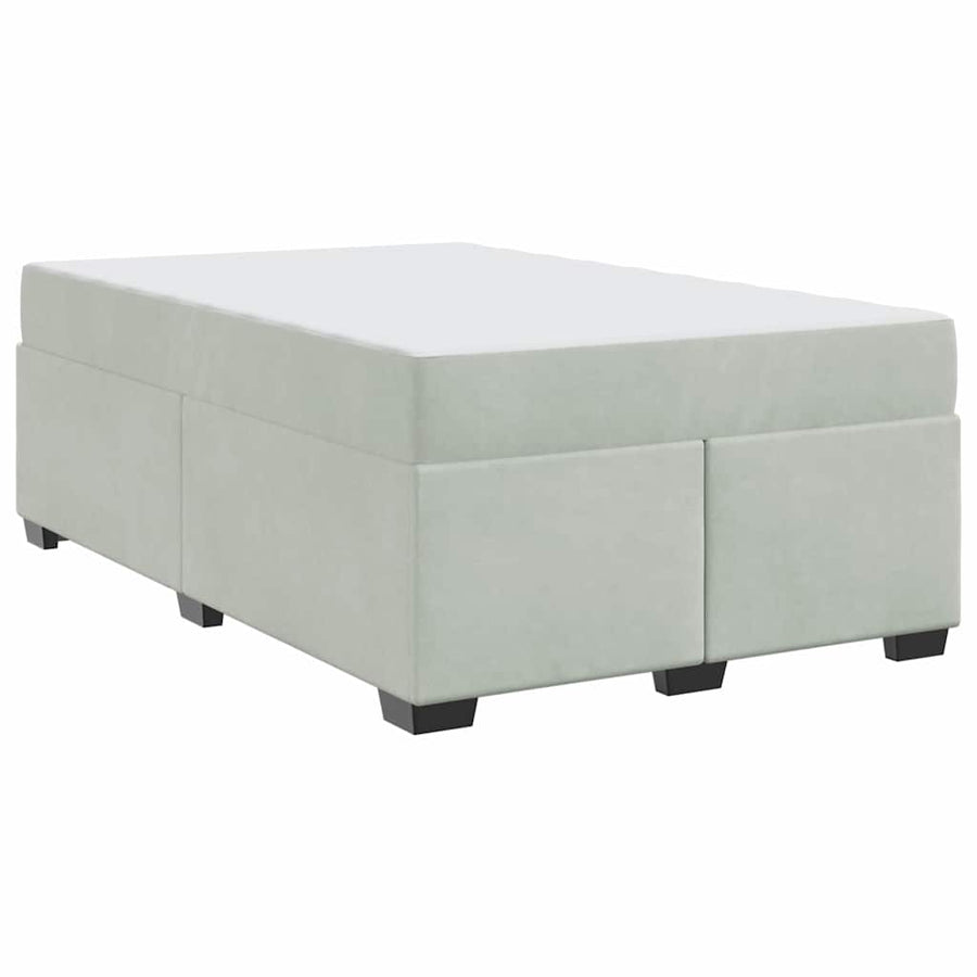 Bedframe met matras Anders Lichtgrijs 120 x 190 cm Fluweel