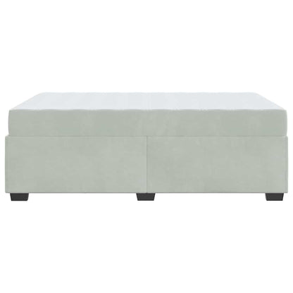 Bedframe met matras Anders Lichtgrijs 120 x 190 cm Fluweel