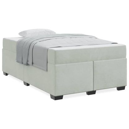 Bedframe met matras Anders Lichtgrijs 120 x 190 cm Fluweel