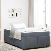 Bedframe met matras 120x190 cm donkergrijs fluweel