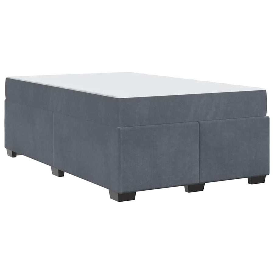 Bedframe met matras Anders Donkergrijs 120 x 190 cm Fluweel