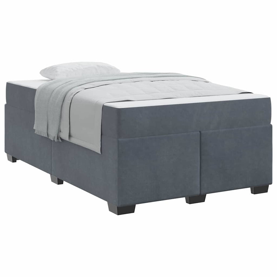 Bedframe met matras Anders Donkergrijs 120 x 190 cm Fluweel