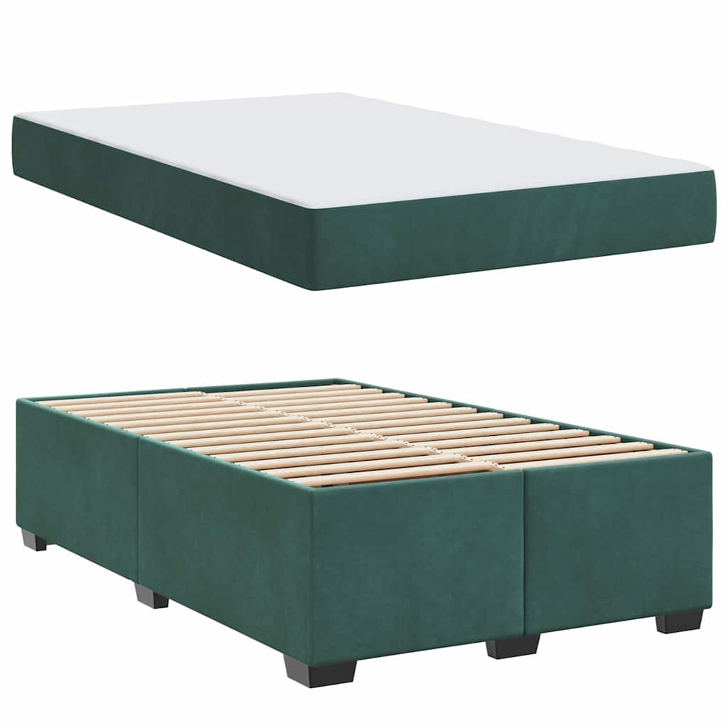 Bedframe met matras Anders Donkergroen 120 x 190 cm Fluweel
