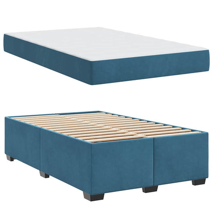 Bedframe met matras Anders Donkerblauw 120 x 190 cm Fluweel