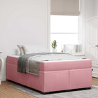 Bedframe met matras 120x190 cm roze fluweel