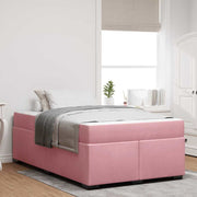 Bedframe met matras 120x190 cm roze fluweel