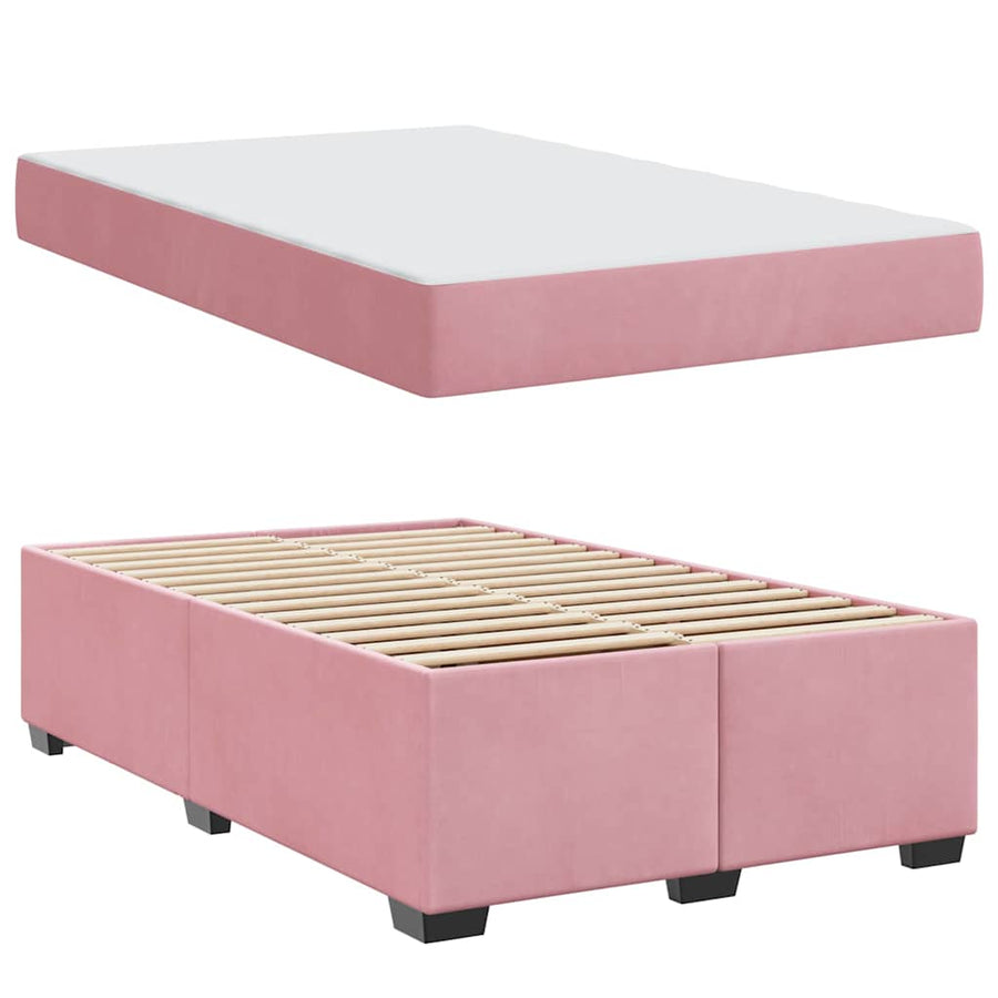 Bedframe met matras Anders Roze 120 x 190 cm Fluweel