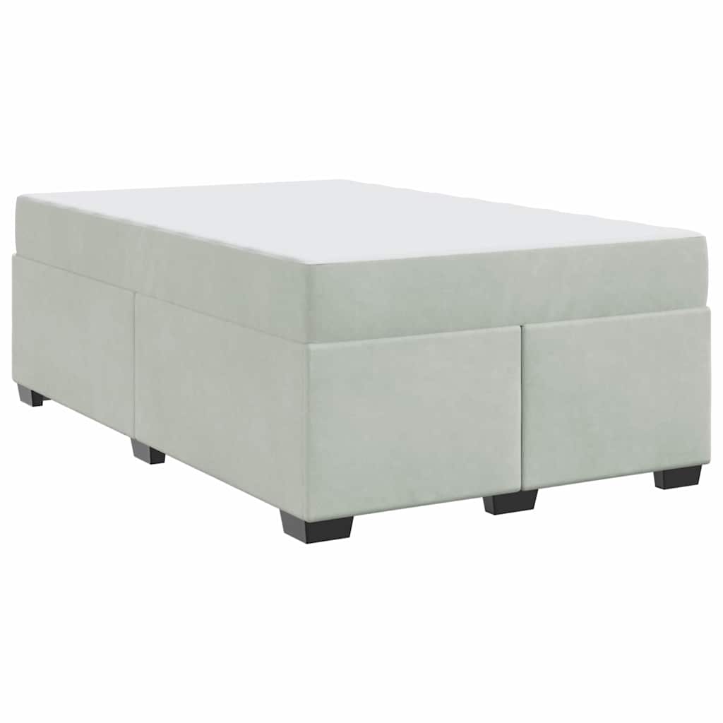 Bedframe met matras Anders Lichtgrijs 120 x 200 cm Fluweel