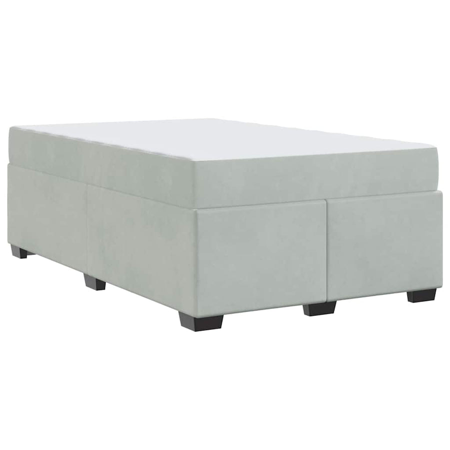 Bedframe met matras Anders Lichtgrijs 120 x 200 cm Fluweel