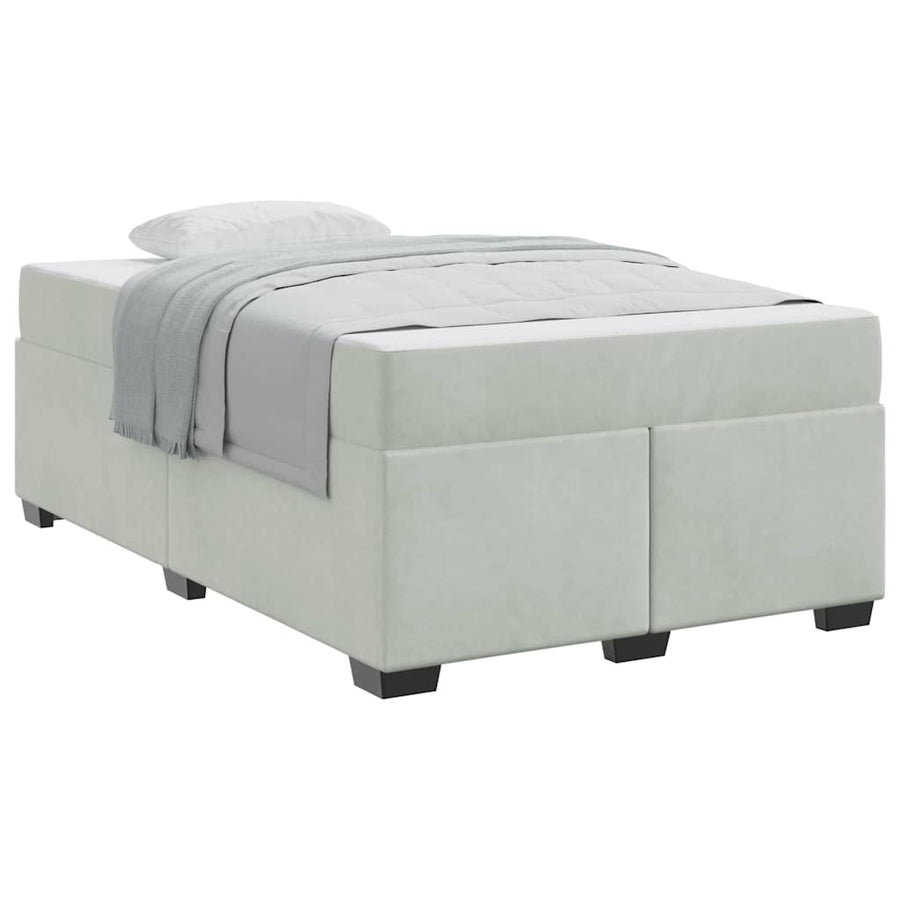 Bedframe met matras Anders Lichtgrijs 120 x 200 cm Fluweel