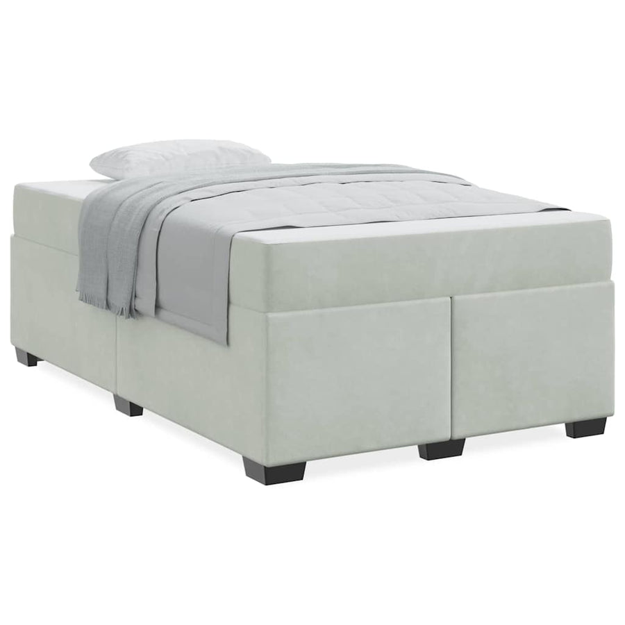 Bedframe met matras Anders Lichtgrijs 120 x 200 cm Fluweel