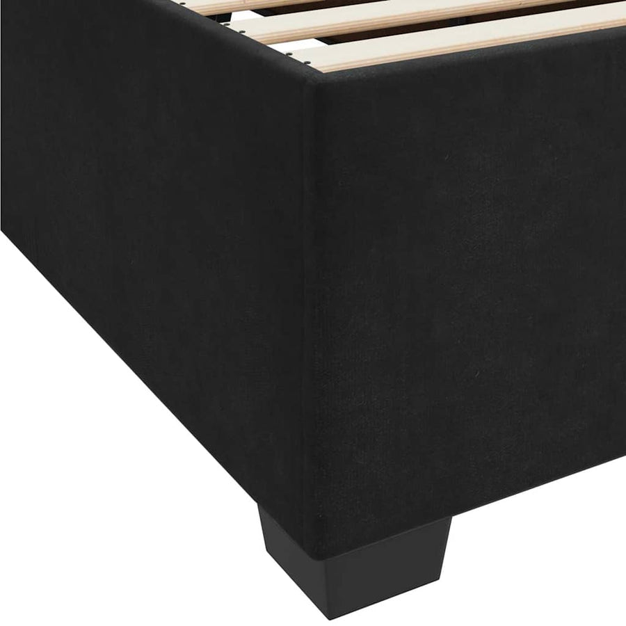 Bedframe met matras Anders Zwart 120 x 200 cm Fluweel