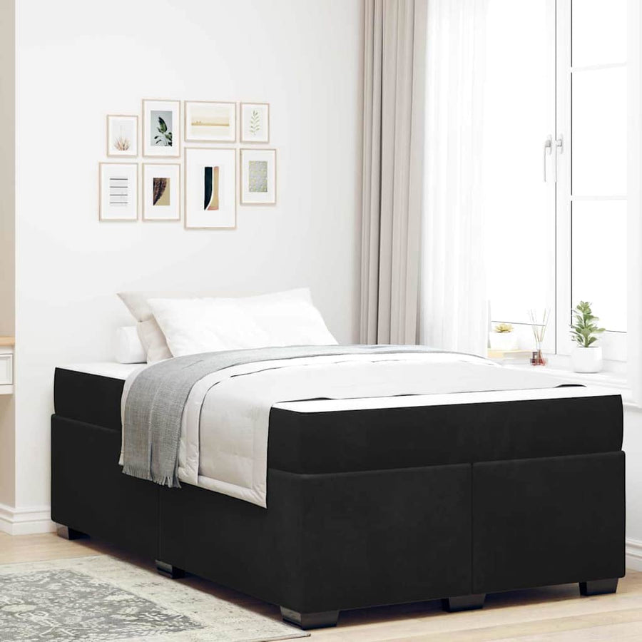 Bedframe met matras Anders Zwart 120 x 200 cm Fluweel