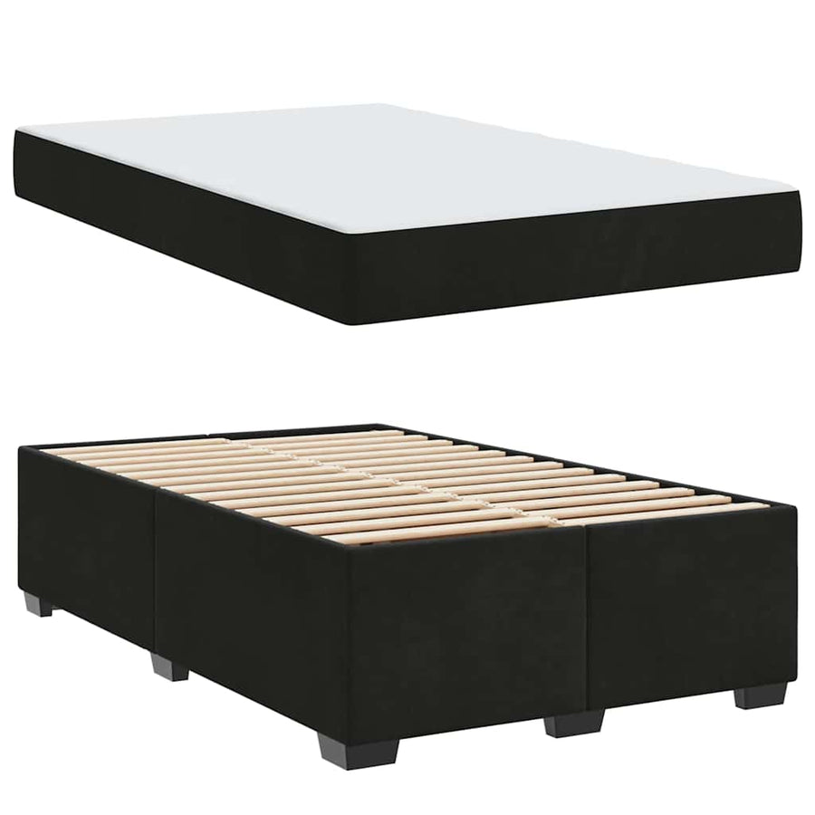 Bedframe met matras Anders Zwart 120 x 200 cm Fluweel