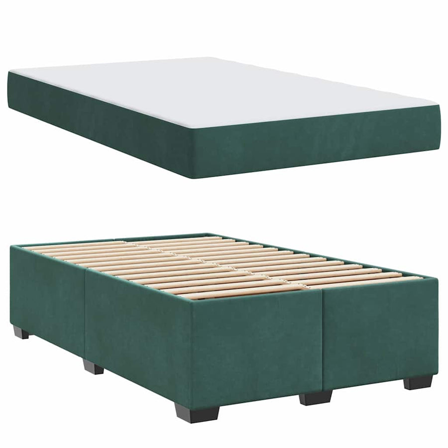 Bedframe met matras Anders Donkergroen 120 x 200 cm Fluweel