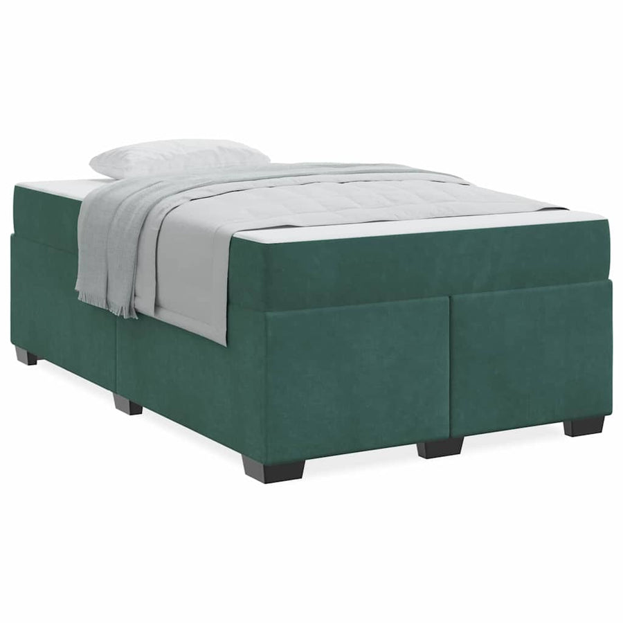 Bedframe met matras Anders Donkergroen 120 x 200 cm Fluweel