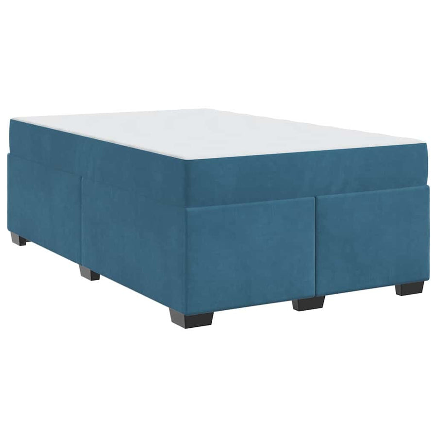 Bedframe met matras Anders Donkerblauw 120 x 200 cm Fluweel