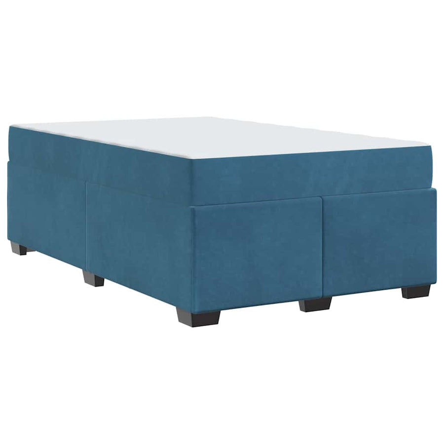 Bedframe met matras Anders Donkerblauw 120 x 200 cm Fluweel