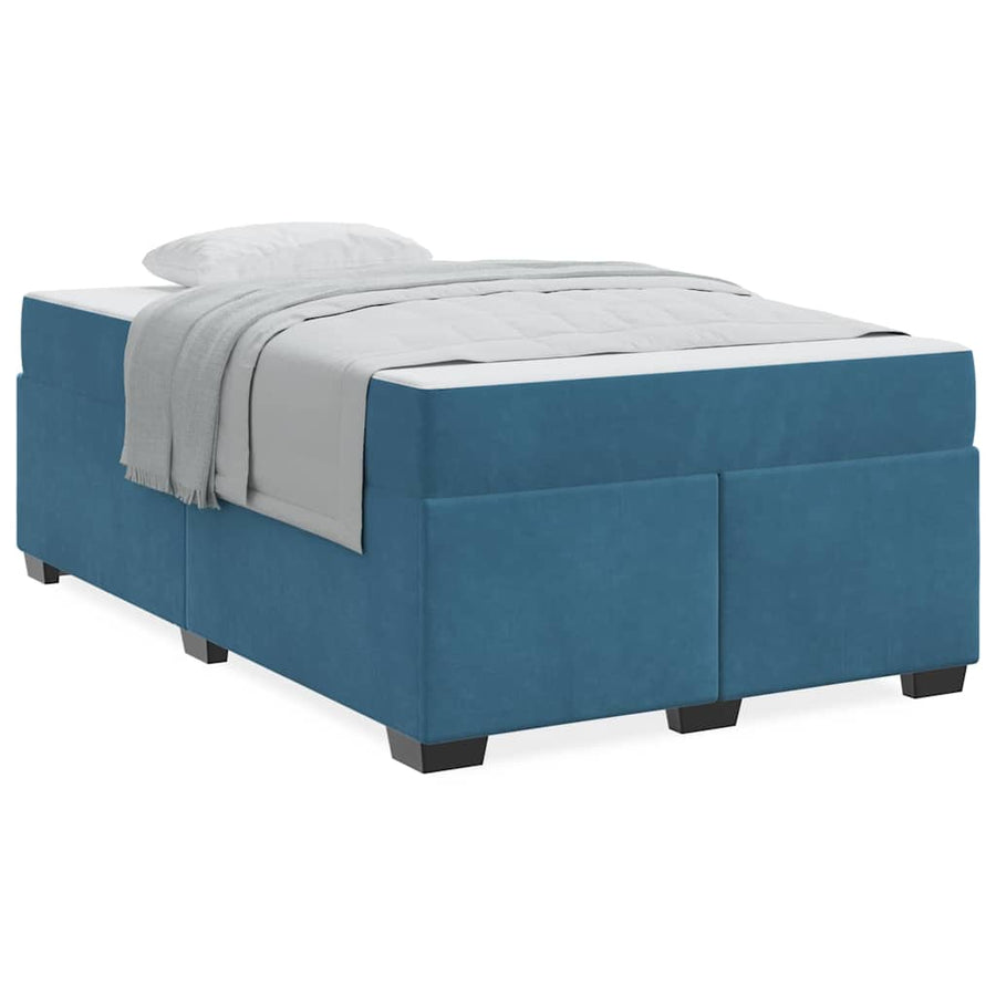 Bedframe met matras Anders Donkerblauw 120 x 200 cm Fluweel