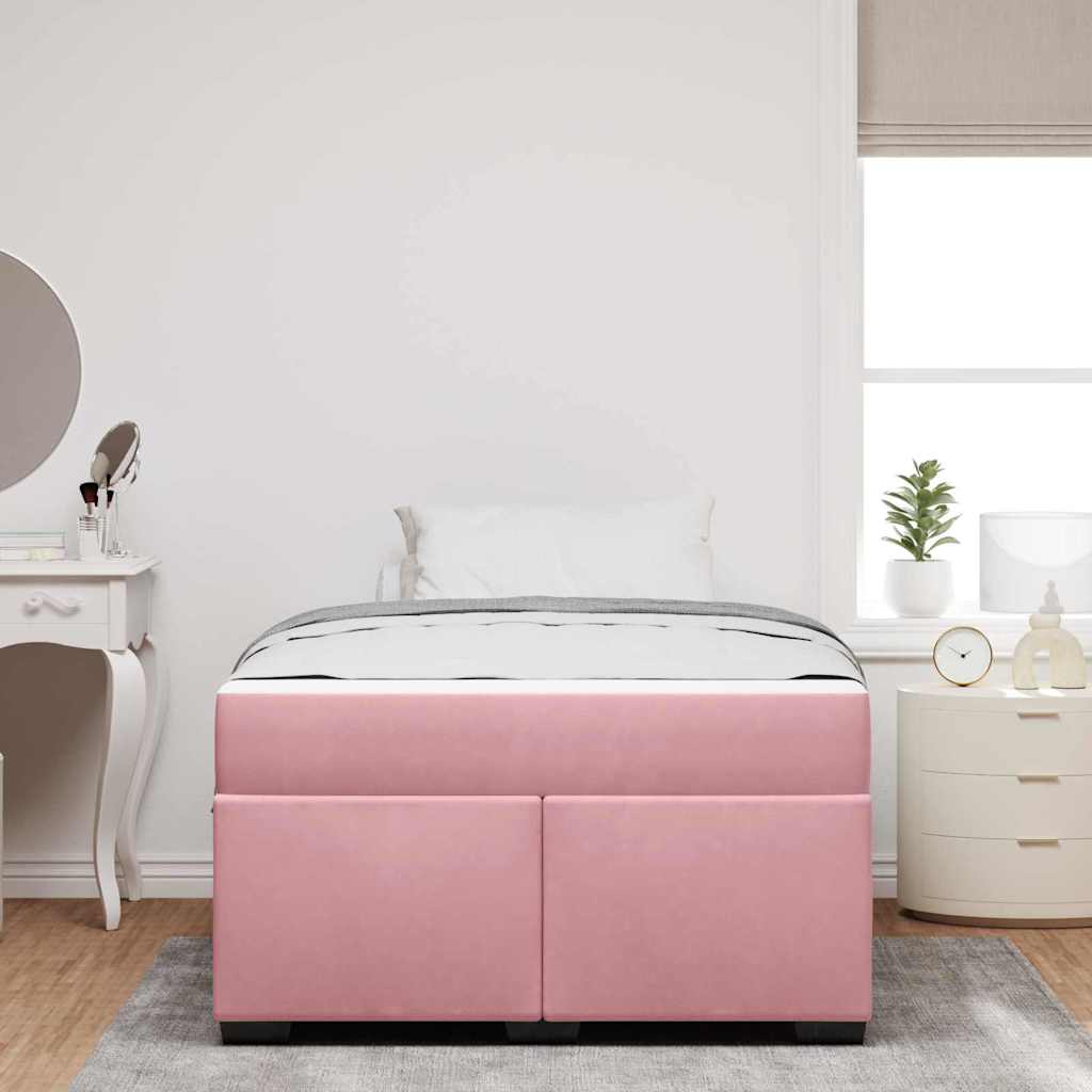 Bedframe met matras Anders Roze 120 x 200 cm Fluweel