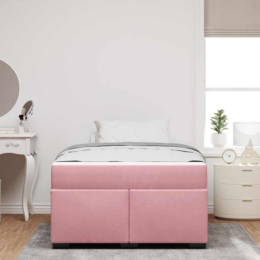 Bedframe met matras Anders Roze 120 x 200 cm Fluweel