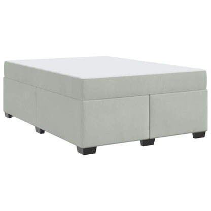Bedframe met matras Anders Lichtgrijs 140 x 200 cm Fluweel