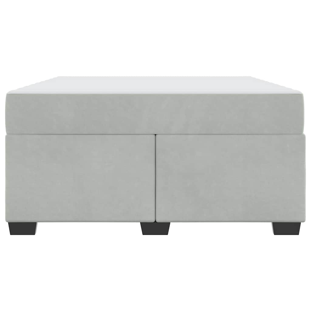 Bedframe met matras Anders Lichtgrijs 140 x 200 cm Fluweel