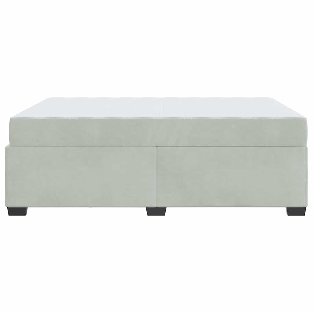 Bedframe met matras Anders Lichtgrijs 140 x 200 cm Fluweel