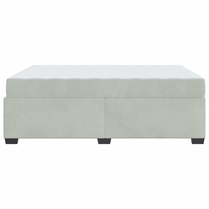 Bedframe met matras Anders Lichtgrijs 140 x 200 cm Fluweel