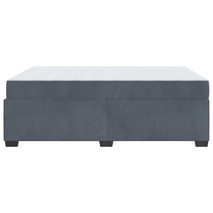 Bedframe met matras Anders Donkergrijs 140 x 200 cm Fluweel