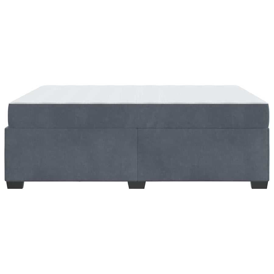 Bedframe met matras Anders Donkergrijs 140 x 200 cm Fluweel