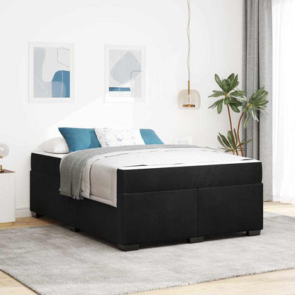 Bedframe met matras Anders Zwart 140 x 200 cm Fluweel