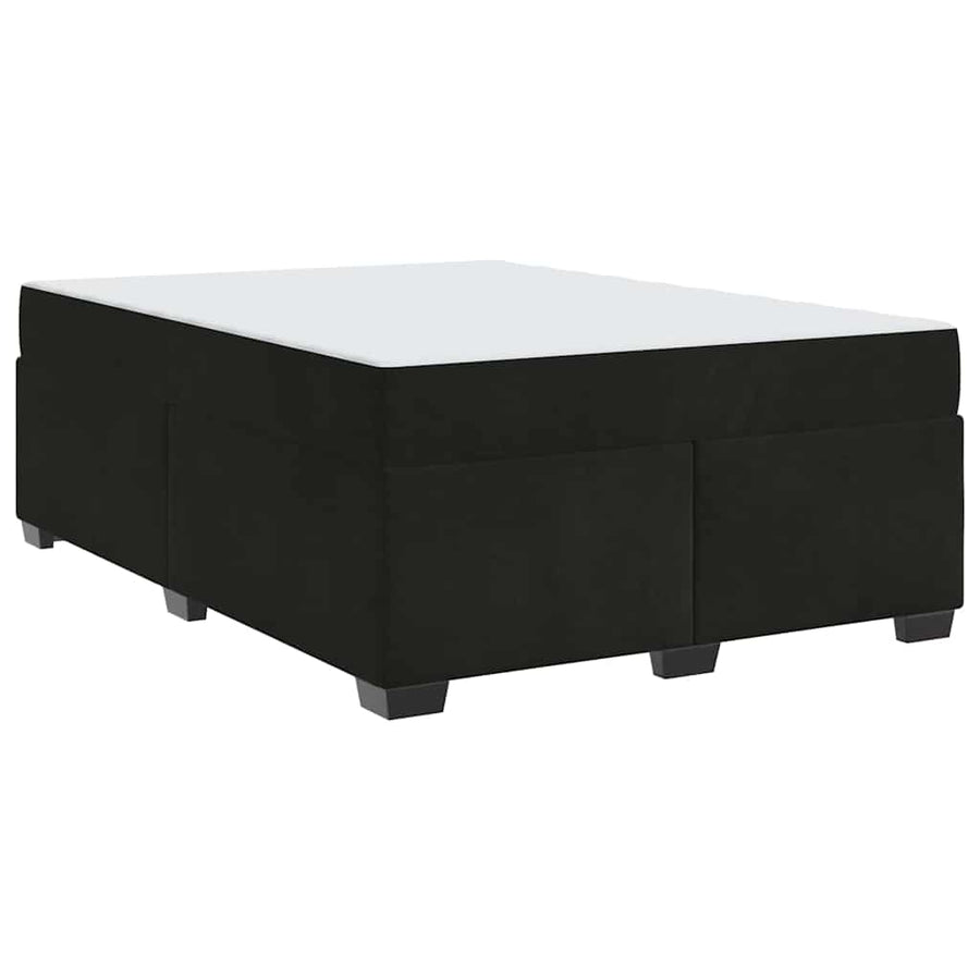 Bedframe met matras Anders Zwart 140 x 200 cm Fluweel