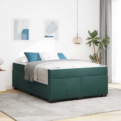 Bedframe met matras Anders Donkergroen 140 x 200 cm Fluweel