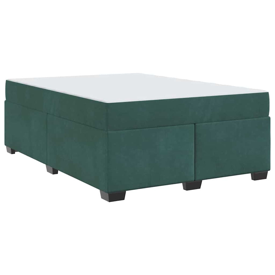 Bedframe met matras Anders Donkergroen 140 x 200 cm Fluweel
