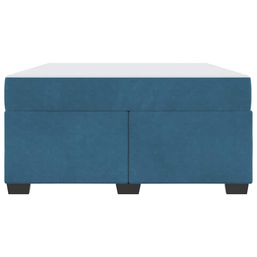 Bedframe met matras Anders Donkerblauw 140 x 200 cm Fluweel