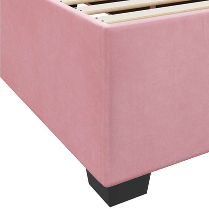 Bedframe met matras Anders Roze 140 x 200 cm Fluweel