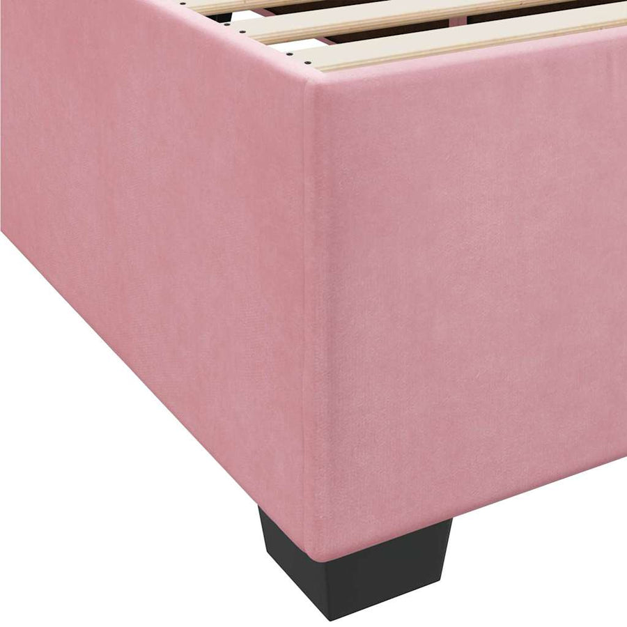 Bedframe met matras Anders Roze 140 x 200 cm Fluweel