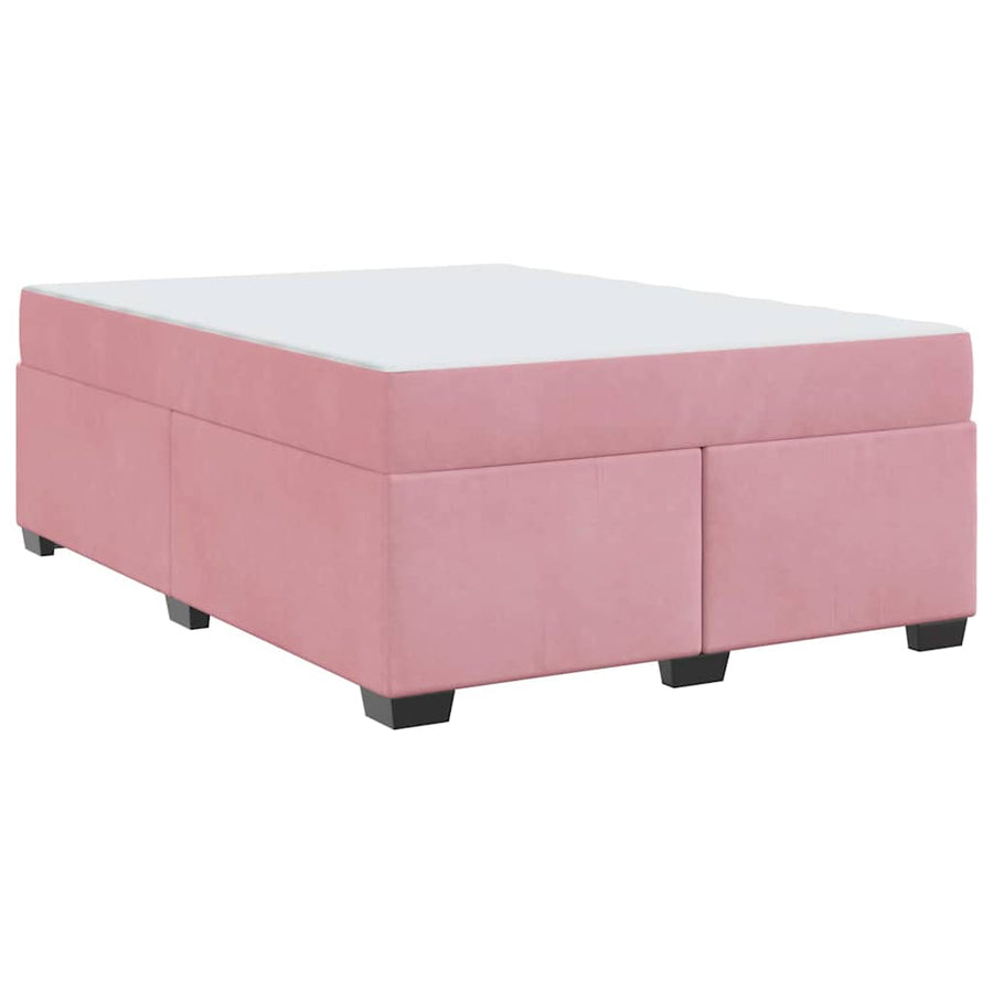 Bedframe met matras Anders Roze 140 x 200 cm Fluweel