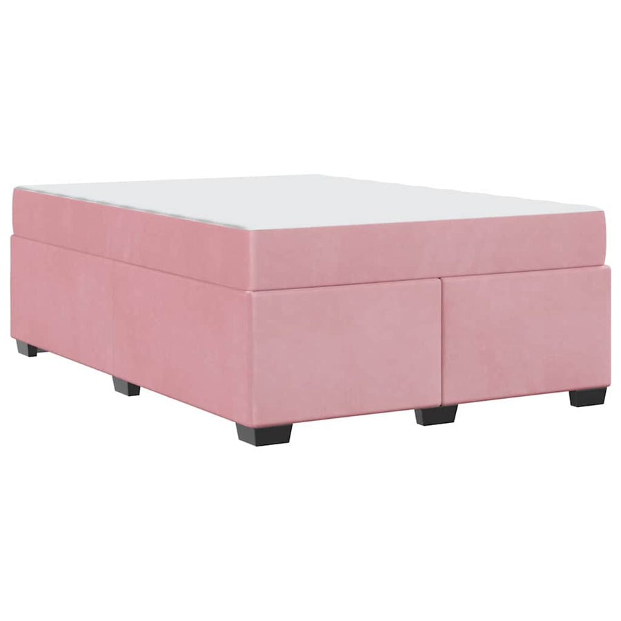 Bedframe met matras Anders Roze 140 x 200 cm Fluweel