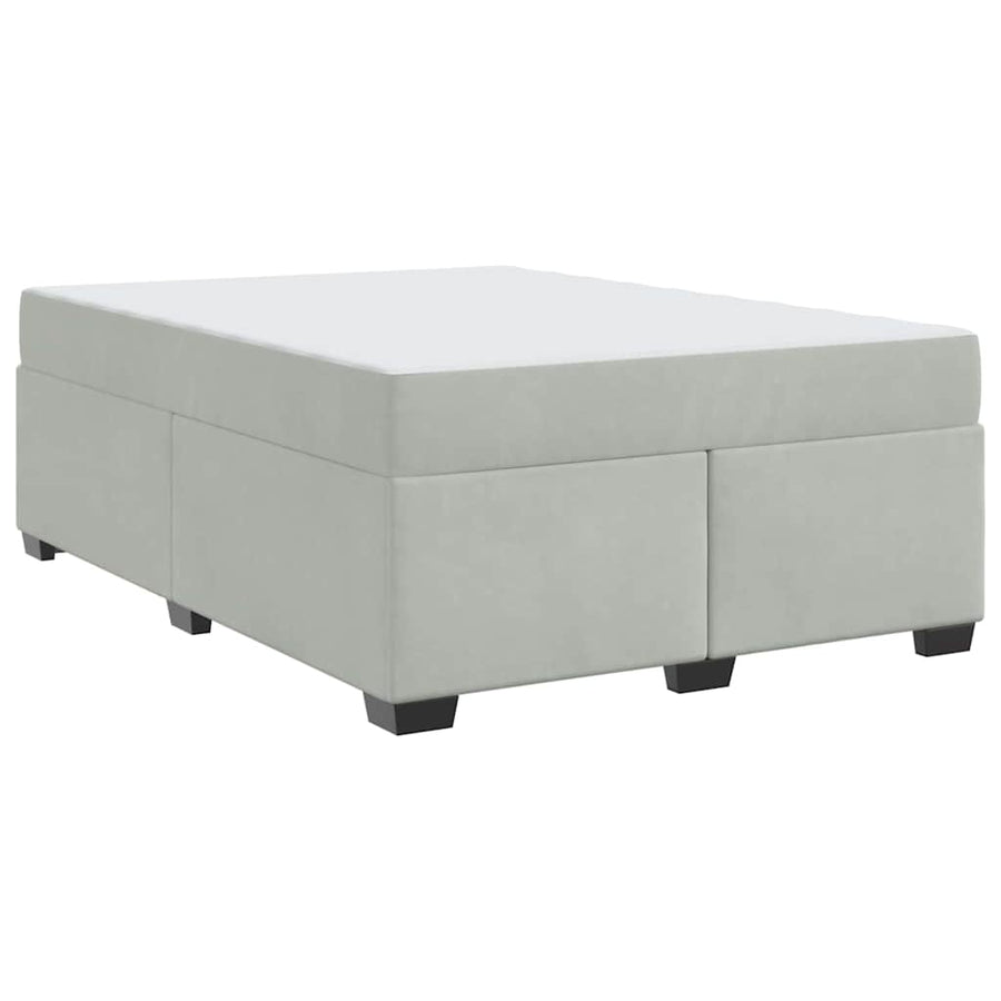 Bedframe met matras Anders Lichtgrijs 160 x 200 cm Fluweel