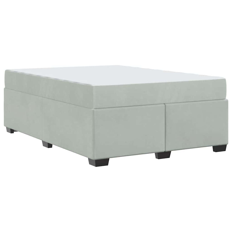 Bedframe met matras Anders Lichtgrijs 160 x 200 cm Fluweel